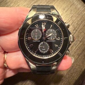 Unisex Michele Watch Black Jelly Band Sport